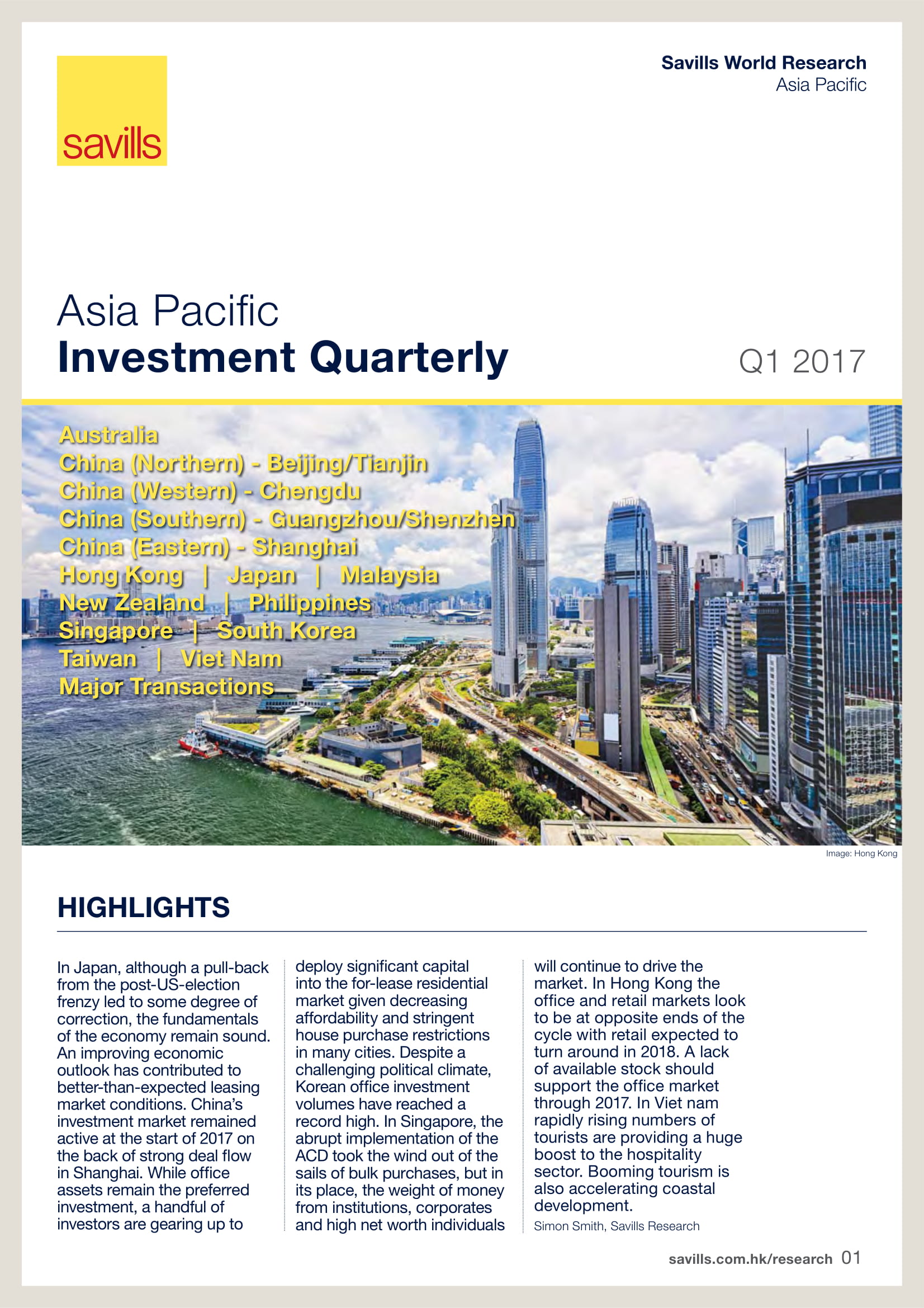 Asia Pacific Investment Quarterly Q1 2017