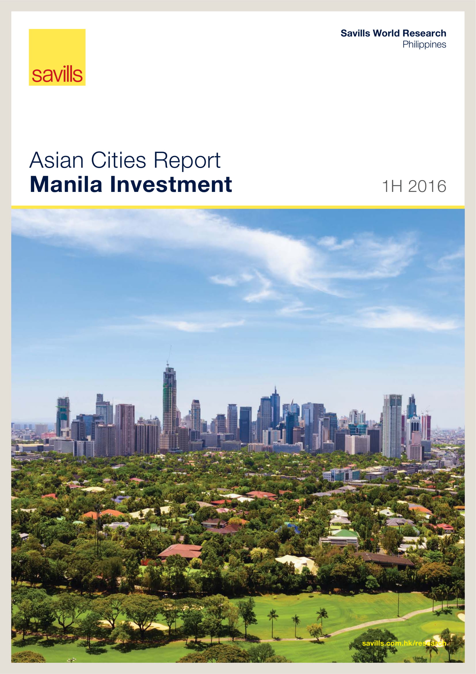 Asian Cities Report Manila Investment 1H 2016