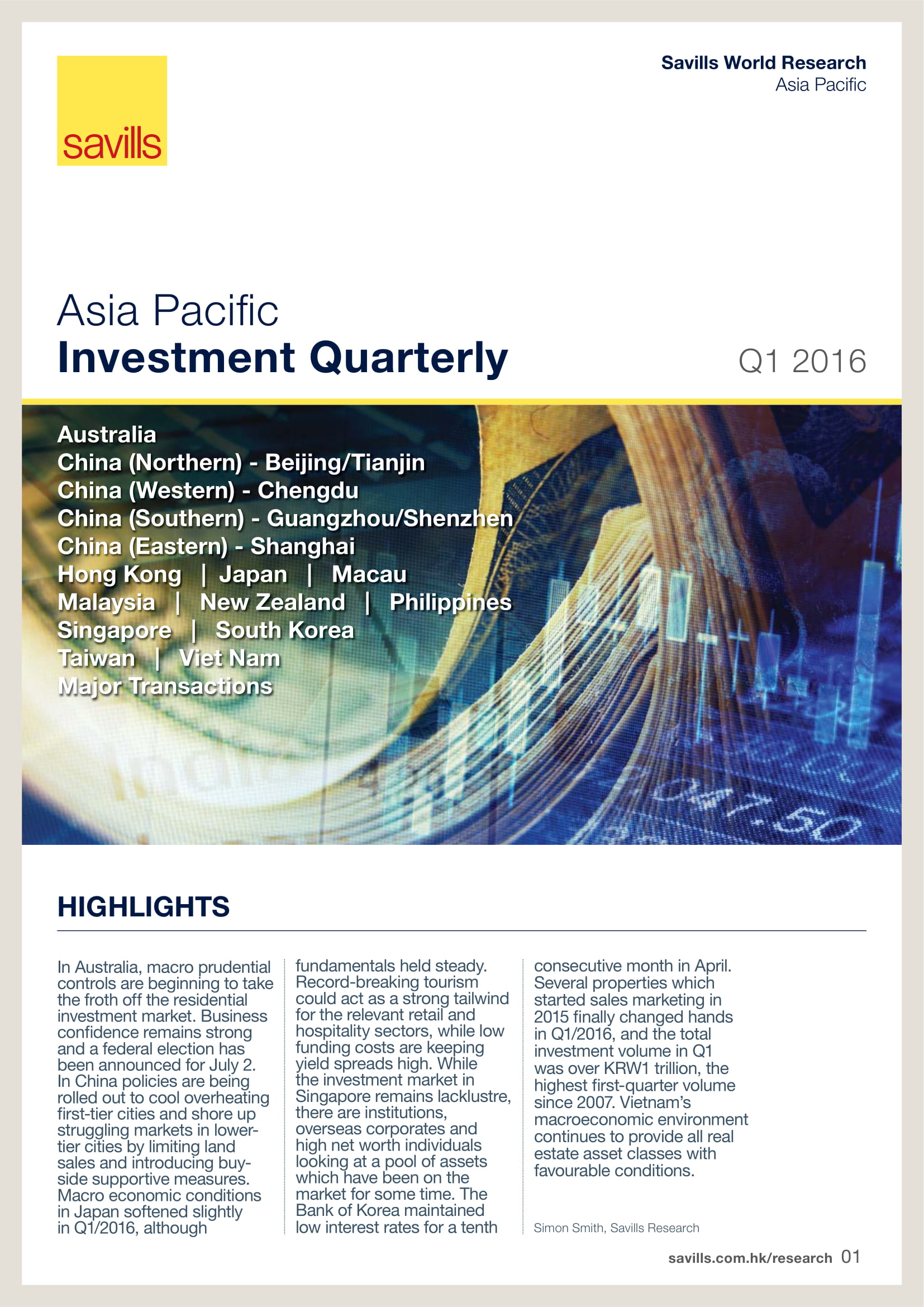 Asia Pacific Investment Quarterly Q1 2016